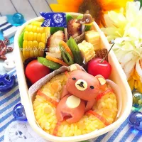 Snapdishの料理写真:うきわでだらりんリラックマちゃんの夏弁♬