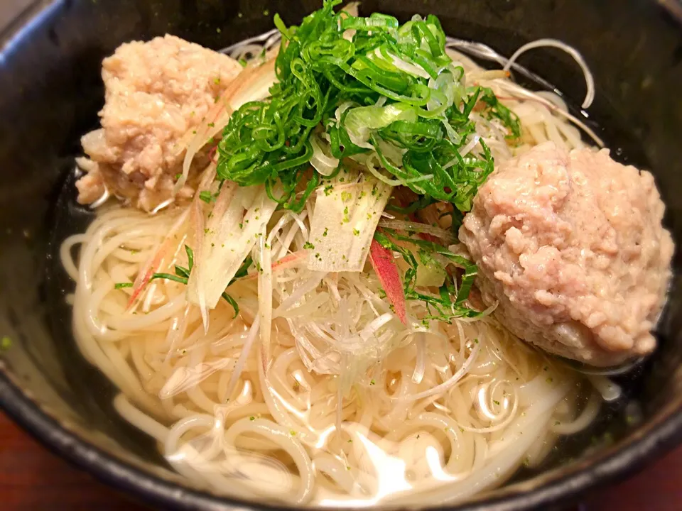 手作り鶏つくねの薬味そうめん1|半田手延べそうめんの店 阿波や壱兆さん