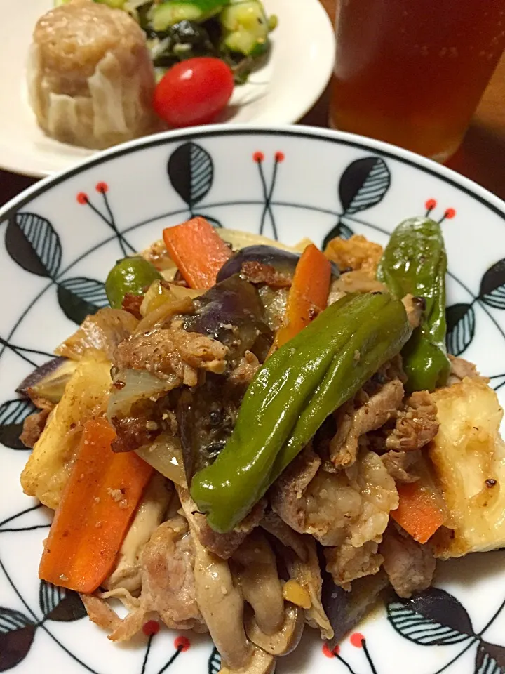 茄子とししとうの味噌炒め|いちこさん