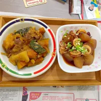 Snapdishの料理写真:馬鈴薯燉肉&白蘿蔔中卷煮物|amberさん