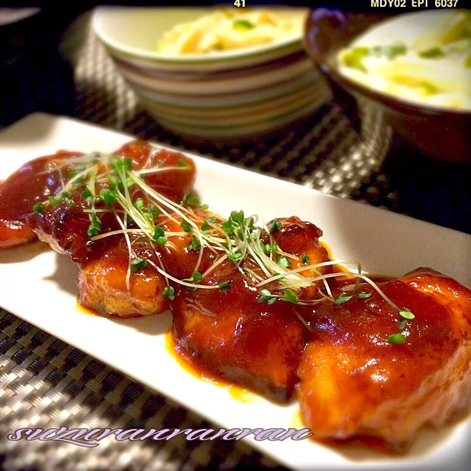 ともさんの料理 鶏胸肉のピリ辛ケチャップ炒め♪|すずらんさん