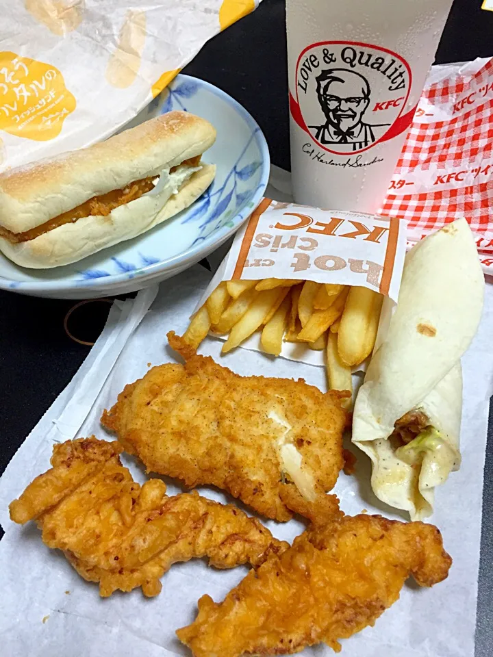 Snapdishの料理写真:KFC  ツイスター  クリスピー等|るみおんさん