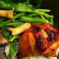 Honey chicken with vege and oyster mushroom|chushiokさん