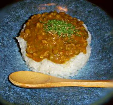 Snapdishの料理写真:ある日の聖水沐浴後の締めのプチ・キーマカレー人体実験スタジアム仕様で御座いますわ🍛|にゃあ（芸名）さん