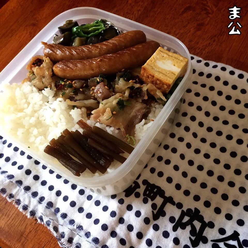 Snapdishの料理写真:1.1リットル弁当 オール自家栽培野菜編|まる(丸大豆)さん