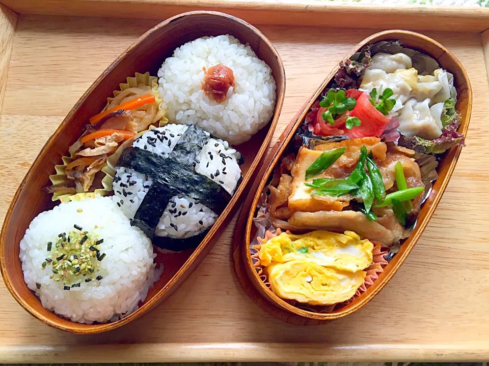 Snapdishの料理写真:厚揚げと豚肉炒め弁当|Kanegonさん