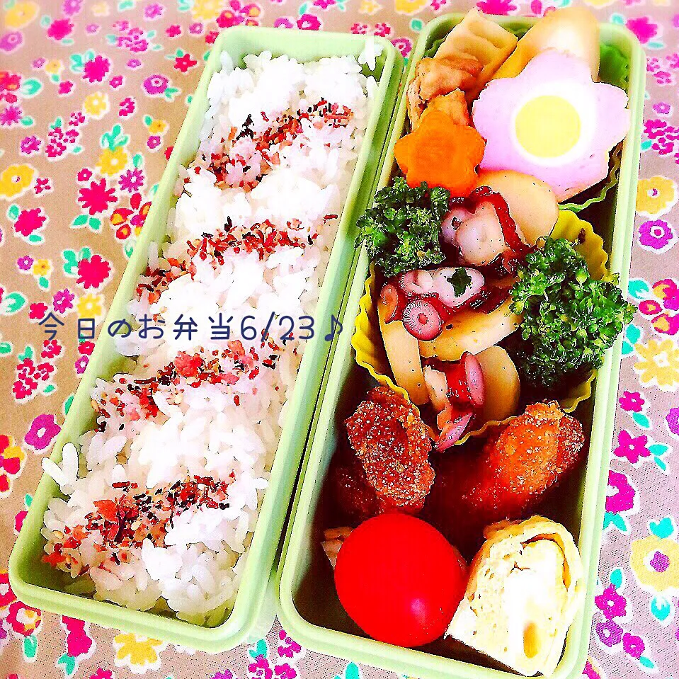 今日のお弁当6/23♡タコとポテトのガーリック炒め(*^^*)|ばろんさん