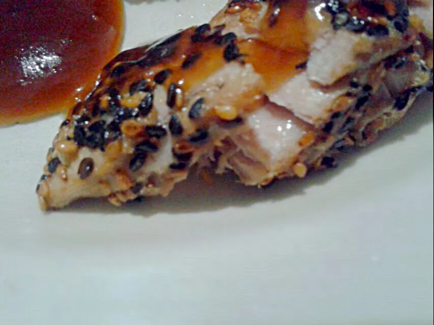 sesame seared tuna in tiriyaki sauce|hungry_picassoさん