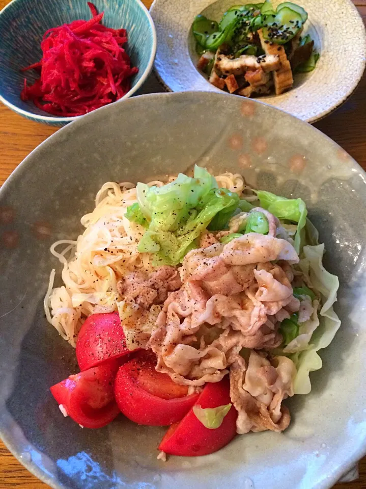 冷しゃぶ素麺|たけさん