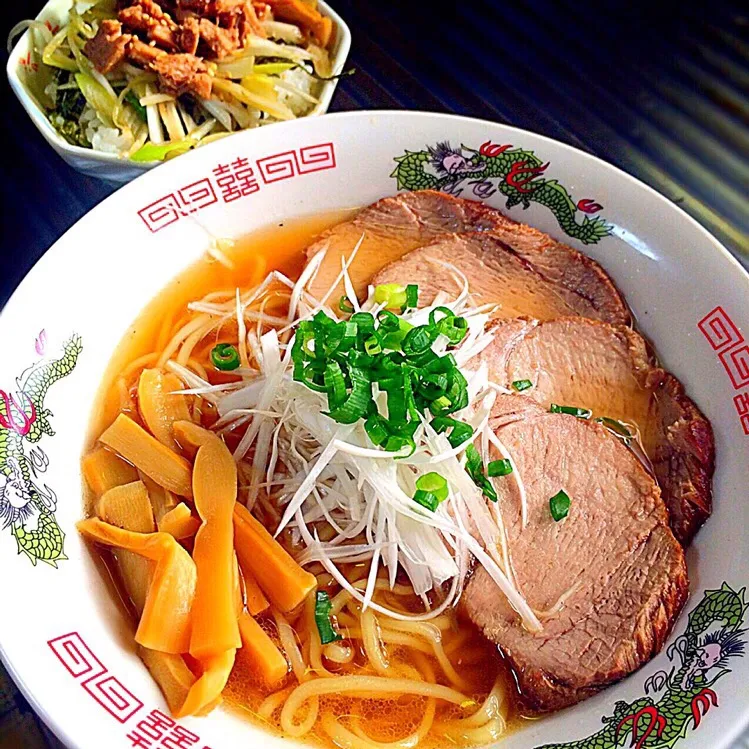 自作 ラーメン と ネギ丼|ガク魁‼︎男飯さん