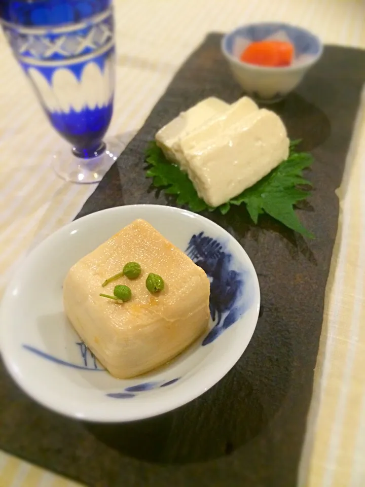 ふぅちゃんさんの料理 豆腐の味噌漬け~真ん中は豆腐の塩麹漬け|acoさん