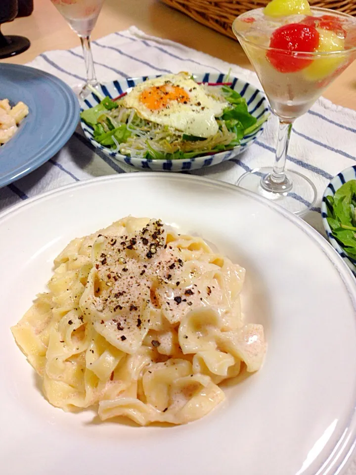 手打ちパスタ〜たらこチーズクリーム〜|林愛さん