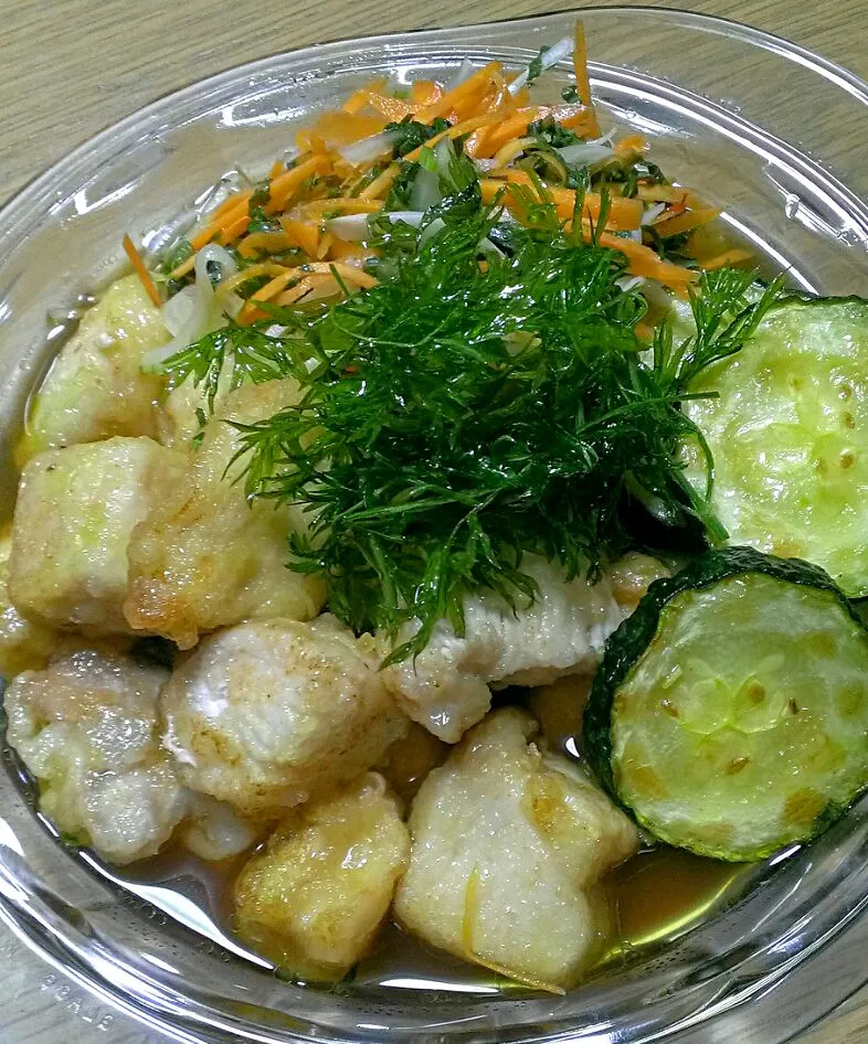 鶏むね肉とズッキーニの南蛮づけ|みあこさん