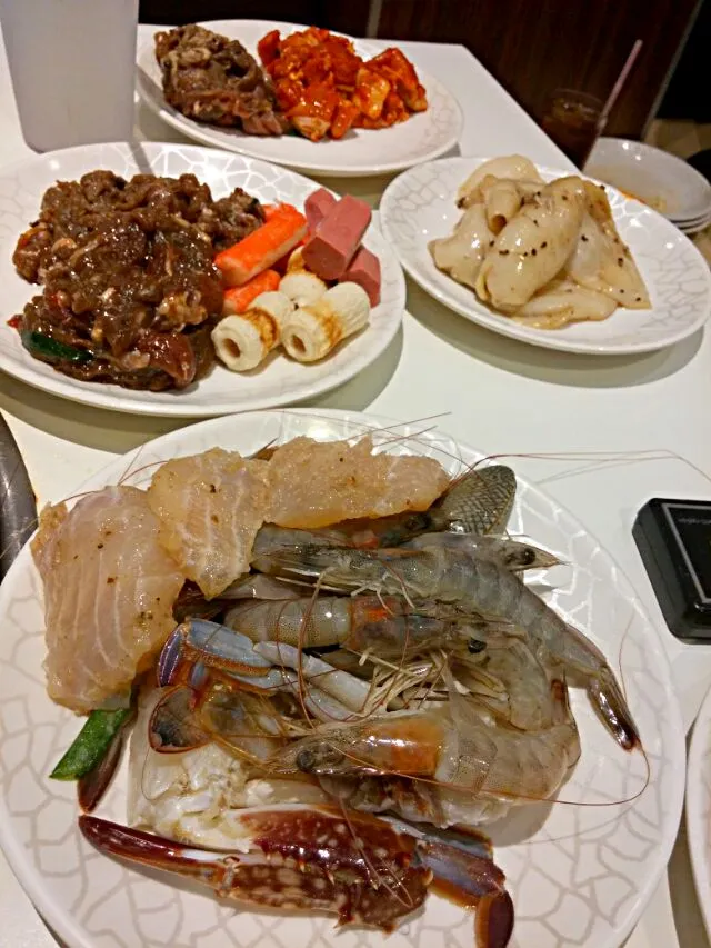 Marinated Seafoods & Meats for grilling|FooDin'sさん