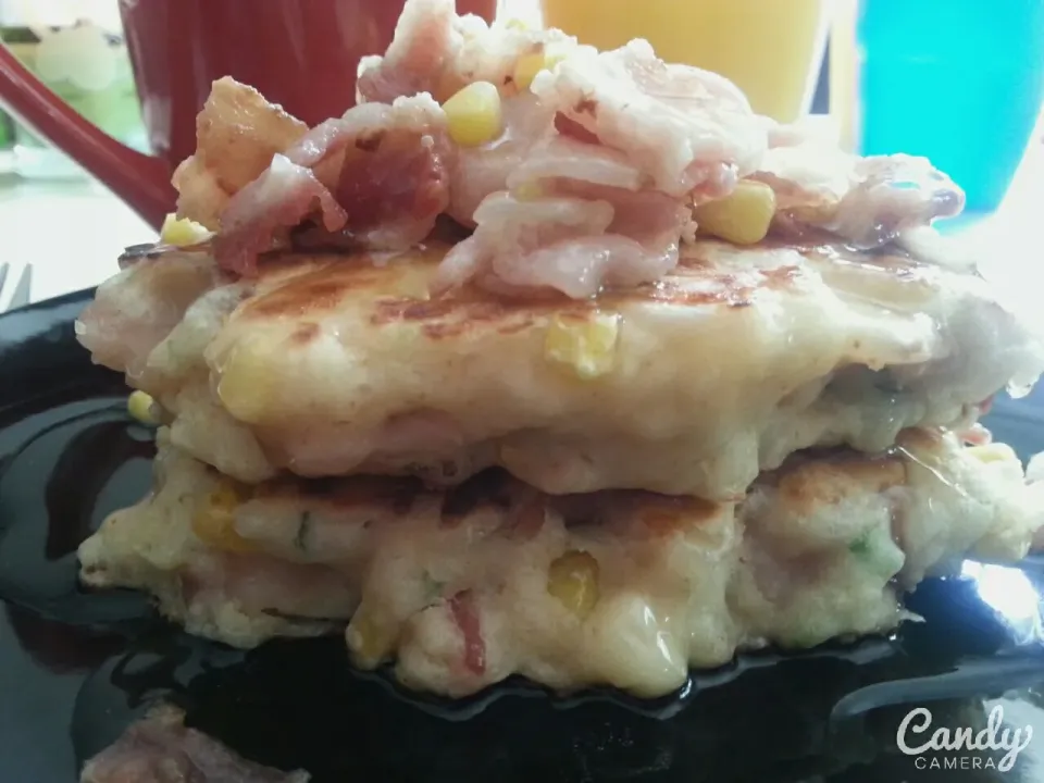 Bacon & Corn Griddle Cakes|Courtney Alizabet Riess Handelさん