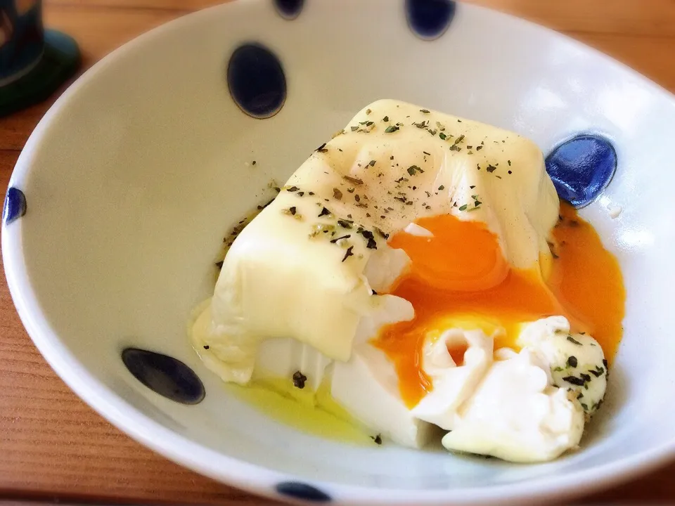 レンジでチン。豆腐チーズ黄身の糖質オフレシピ|Susumuさん