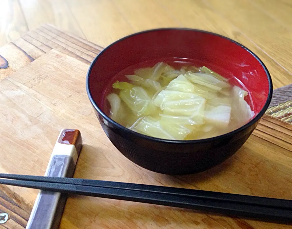 朝ごはん キャベツスープ|ぽんたさん