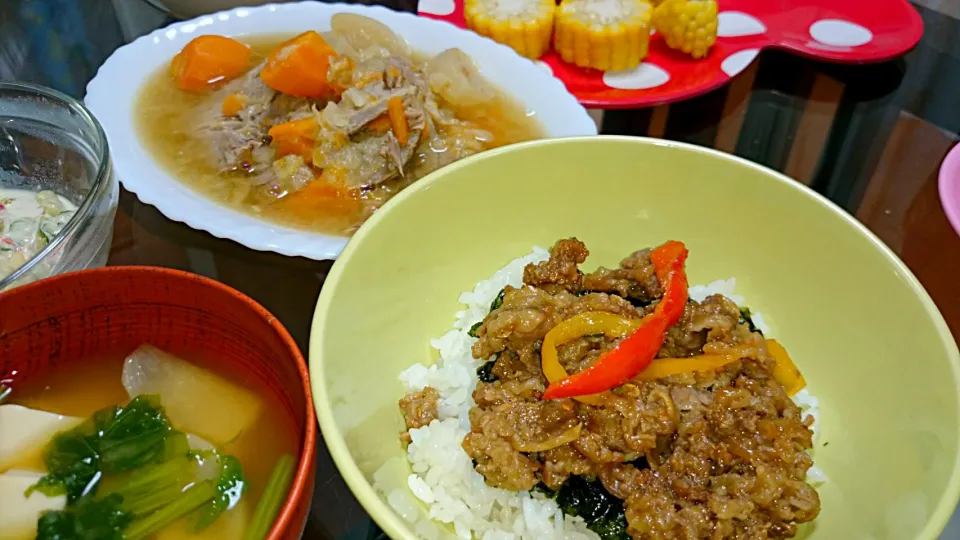 プルコギ丼 コストコ韓国海苔のせ|あさこもかさん