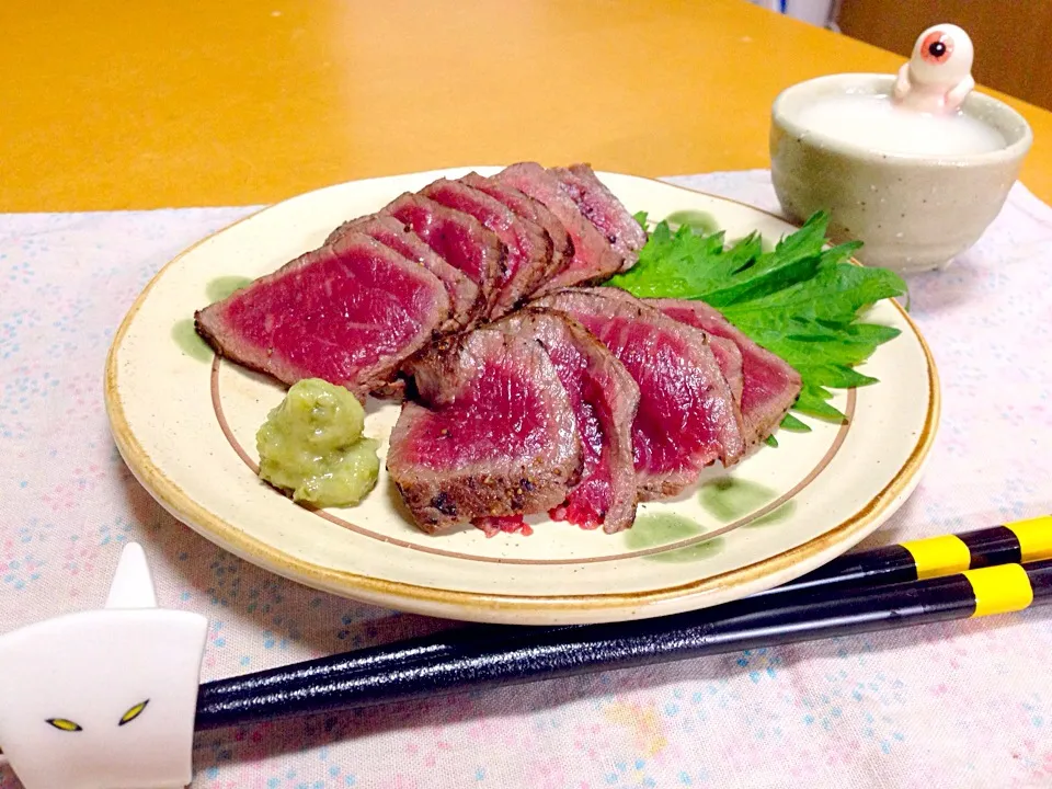 Snapdishの料理写真:牛肉のころがし焼き!  (^-^)|Kei Satoさん