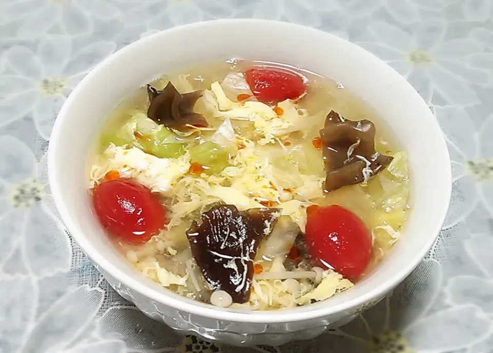 具だくさん☆食べる酸辣湯スープ|みるさん