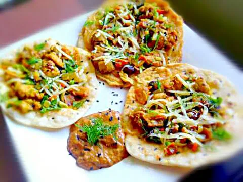 Egg n' Chicken Parathas w/ Cheese © √√√|🌼 Pooja's Kitchenette 🌼さん