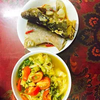 Vietnamese stew basa fish + sweet and sour soup|Ivy Nguyenさん