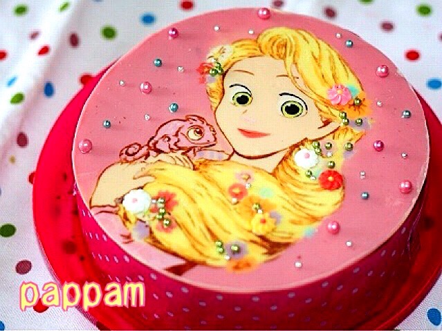 キャラチョコ 塔の上のラプンツェル キャラチョコケーキ ぱっぱむ Snapdish スナップディッシュ Id Wrsboa