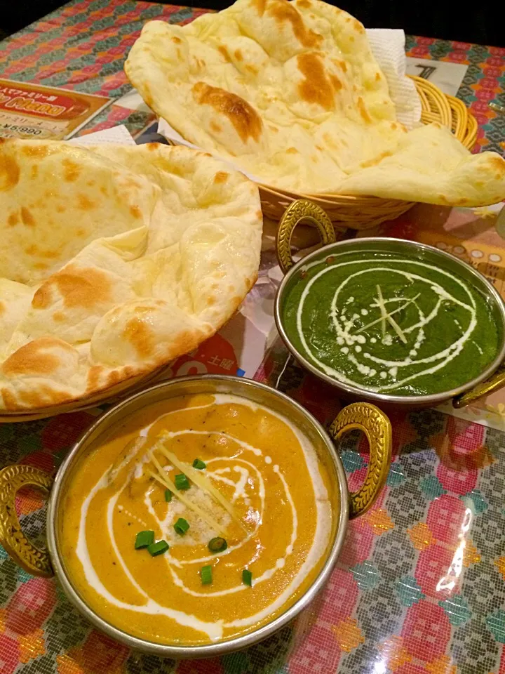 ココナッツチキンカレーとほうれん草チキンカレー(´◡`๑) ♡|cotocotoさん