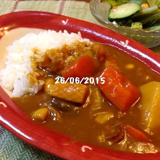 シーフードと豆カレー|友さん