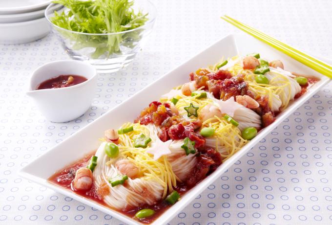 七夕サラダそうめん