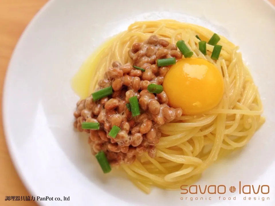 納豆とたっぷり生姜のパスタ|savaoさん