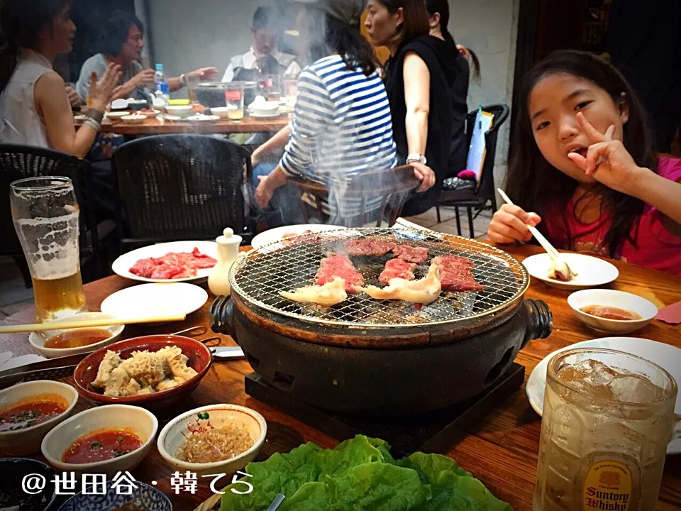 Snapdishの料理写真:＠韓てら(世田谷)☆今晩は焼き肉😋|TETSU♪😋さん