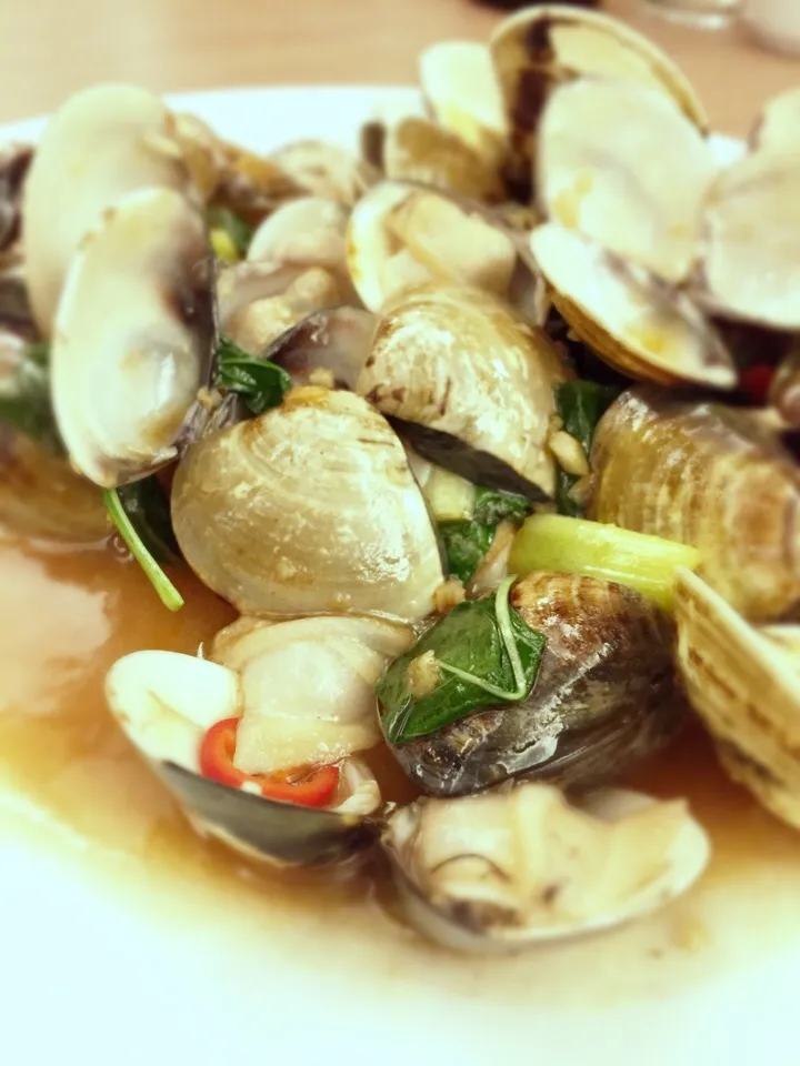 Fried Clams with Basil|Sam: photos by iPhoneさん