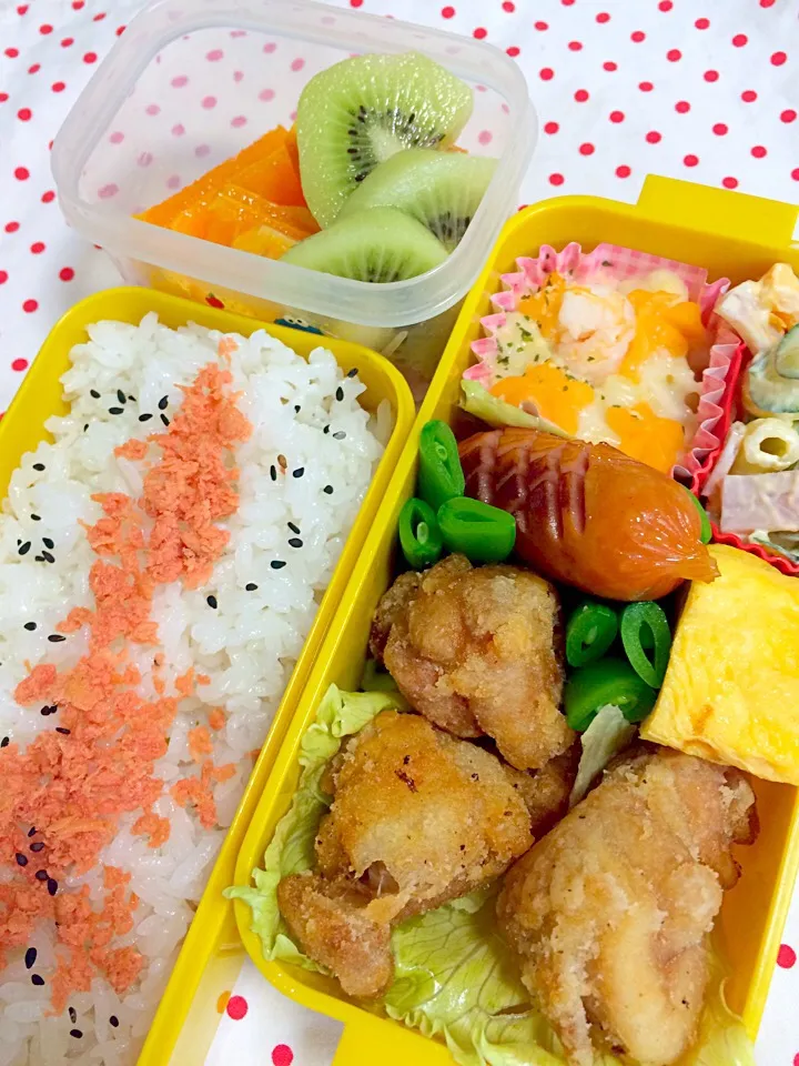 練習試合✴︎唐揚弁当❀.(*´▽`*)❀.|まりぞぅさん