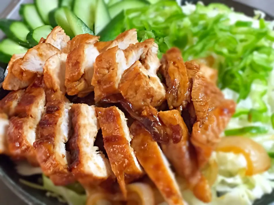 鶏胸肉で照り焼きチキン|kurokomamaさん