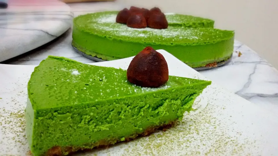 homemade cheesecake greentea 🙆|Christine Liaw 廖品廷さん