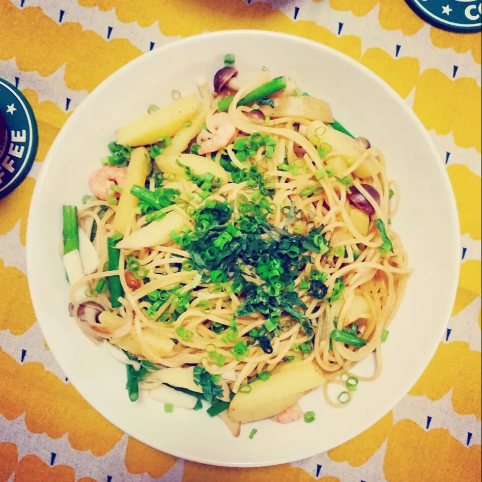 海鮮と野菜のスパゲッティー🍝🌺🎐|🌜 miaow 🌞さん