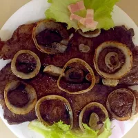 Snapdishの料理写真:Beef Steak in lemon soysauce|AngeLさん