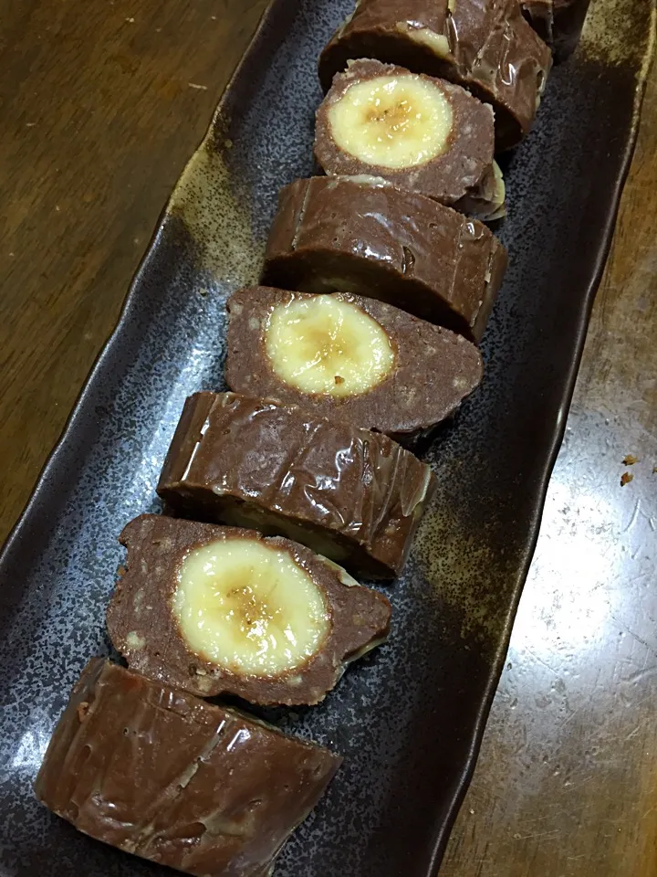 Biscuits no bake Chocolate banana torte;)|aястасияさん