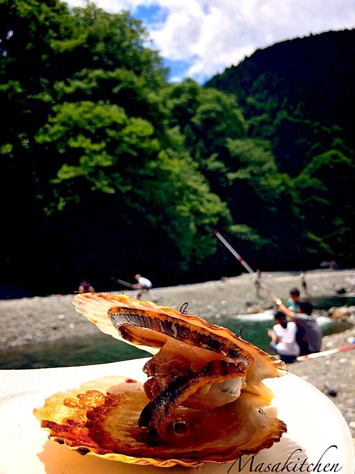 Scallop butter soysauce at BBQ|Masakiさん