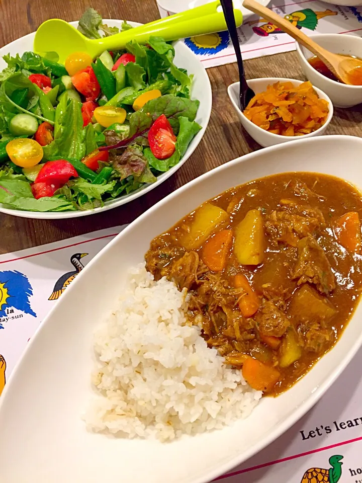 昨日のスペアリブのリメイク✨スペアリブカレー🍛|まみりんごさん