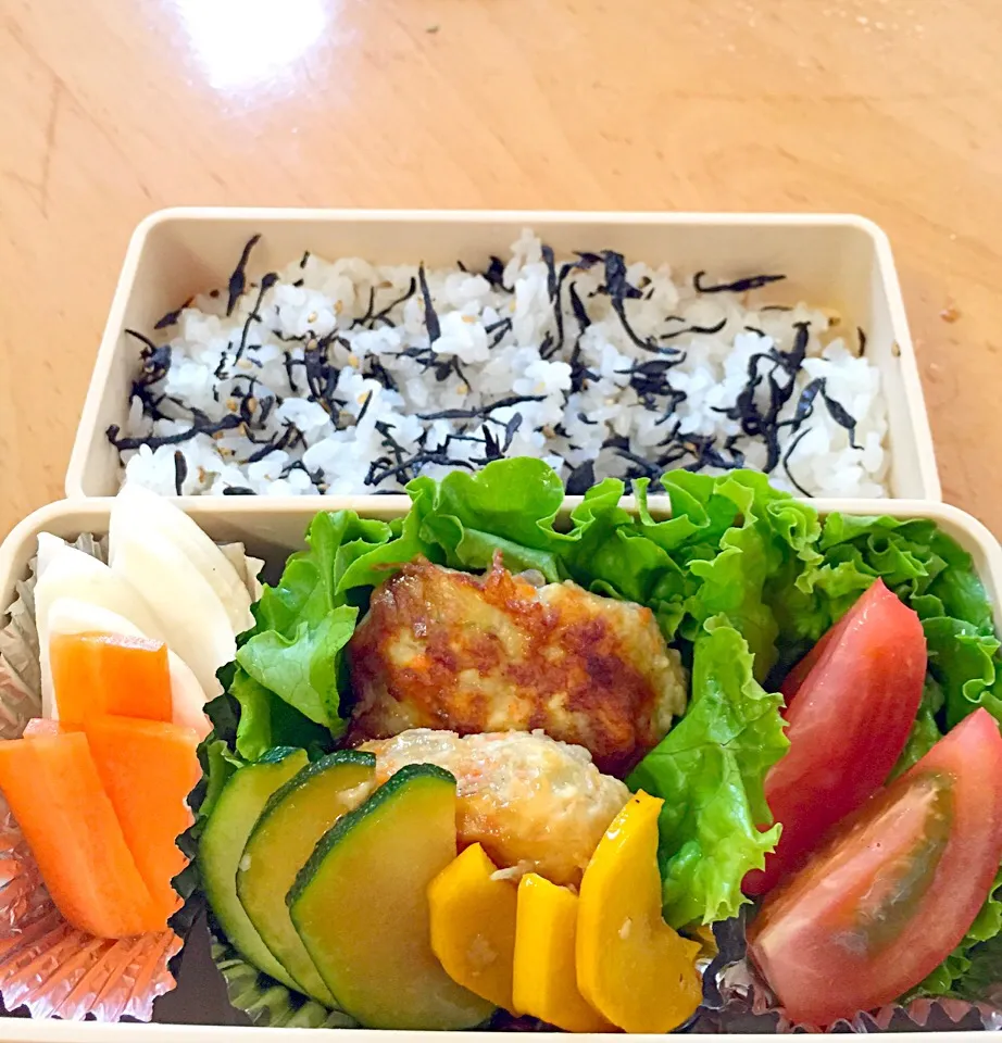 今日のわたし弁当❤️つくねヽ(ﾟ∀ﾟ)ﾉ|ふみぃさん