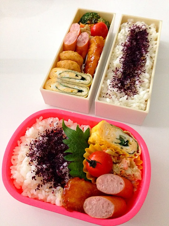 Snapdishの料理写真:6/29 旦那さんと自分のお弁当|tsumimiさん