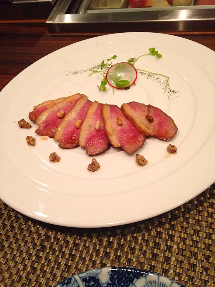 Confit duck with pine nut and seeded mustard|kazuko Tsujiさん