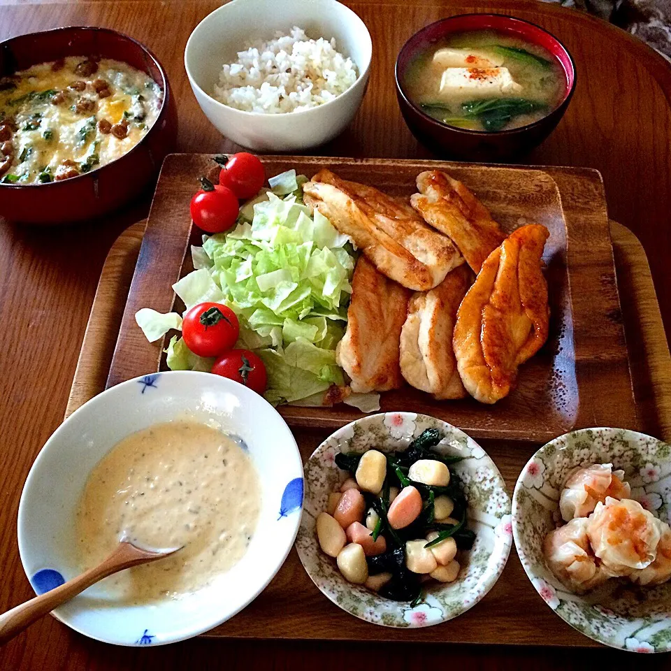 ささみの甘酢定食|mi〜さん