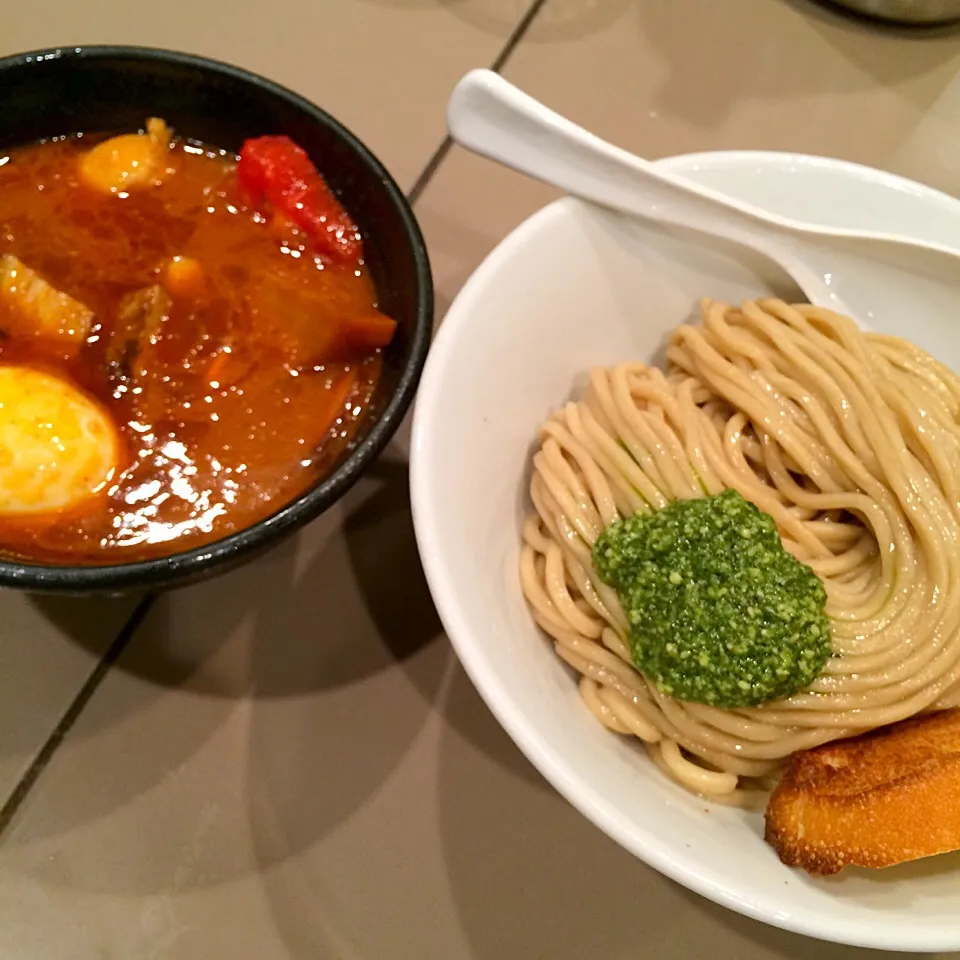 海老トマトつけ麺|Snack PIYOさん