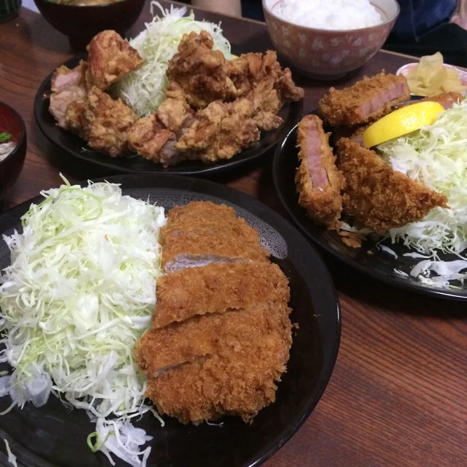 とんかつ定食、ハムカツ定食、唐揚げ定食|SasaMasa213さん