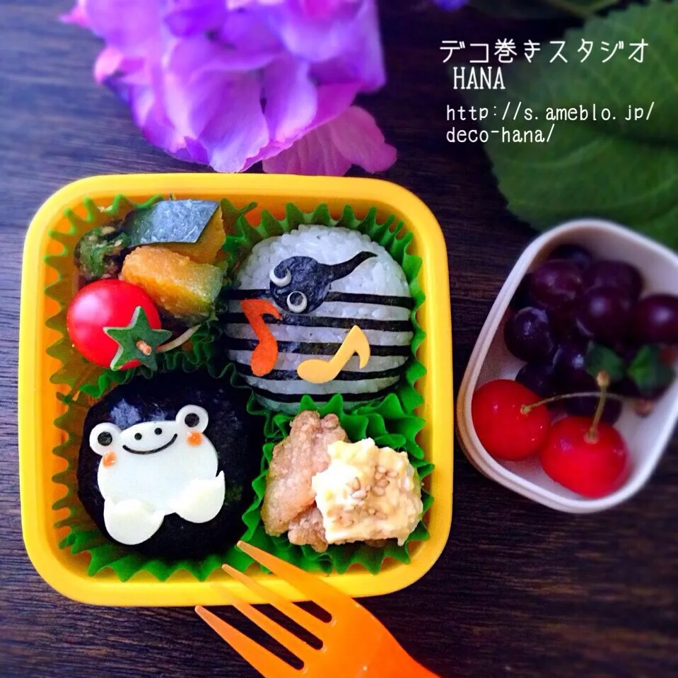 『かえるの親子』の子ども弁当|さとみ (satomi_foodart)さん