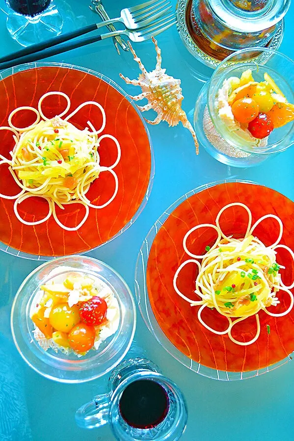 たくあんパスタ  #金魚の肴  #うちバル #ランチ #パスタ|青山金魚さん