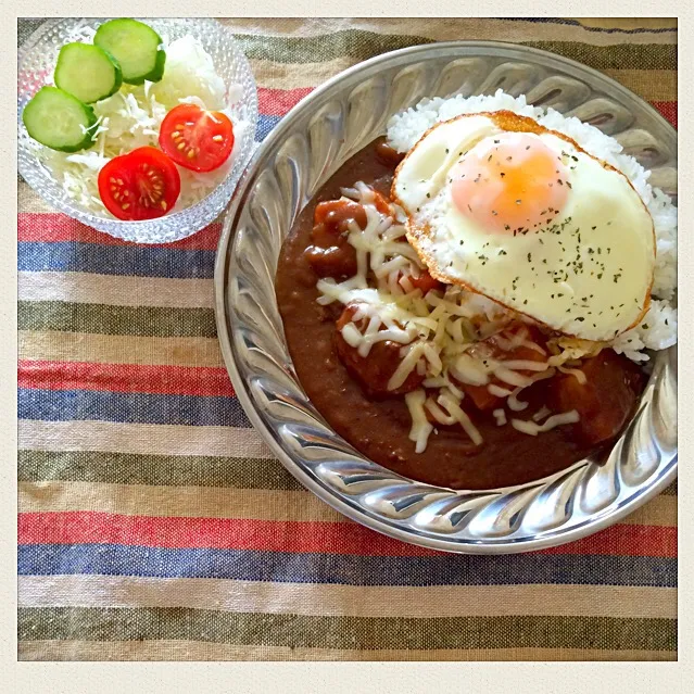 サラダ&エッグチーズカレー|とまこ(*^o^*)さん